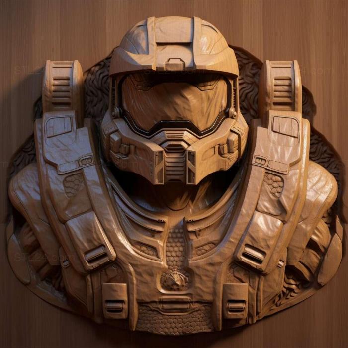 Characters (master chief 2, HERO_2042) 3D models for cnc